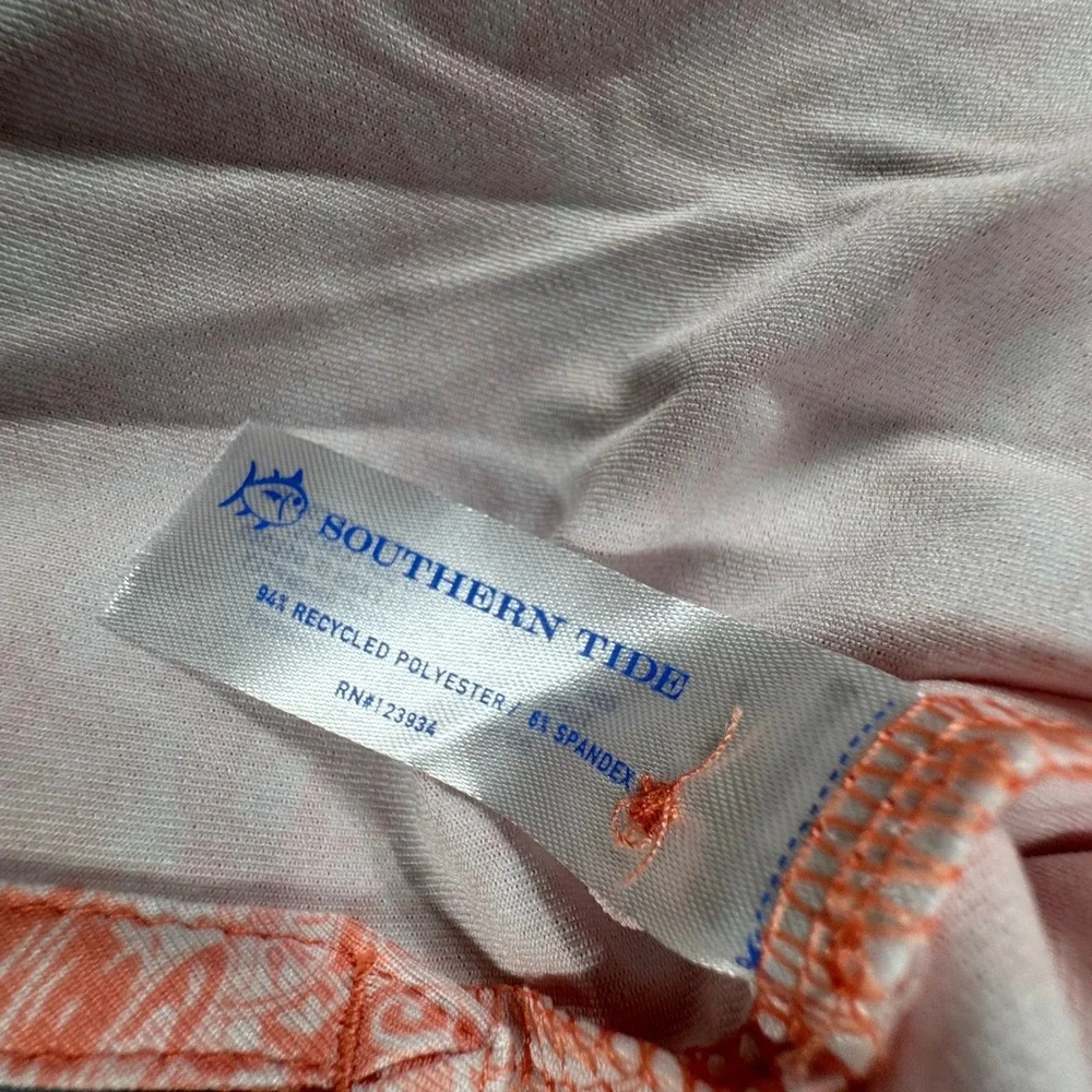 Southern Tide Mens Performance Polo Shirt XL Caps Off Summer Golf Short Sleeve - Picture 6 of 7